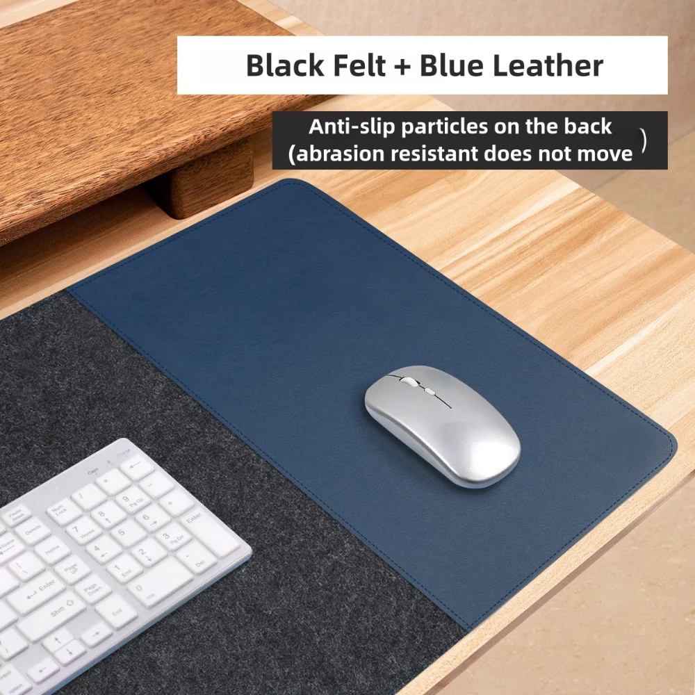 

Felt Leather Mouse Pad Non-slip Leather Computer Laptop Mousepad Waterproof Multi Color Table Protector Home Office