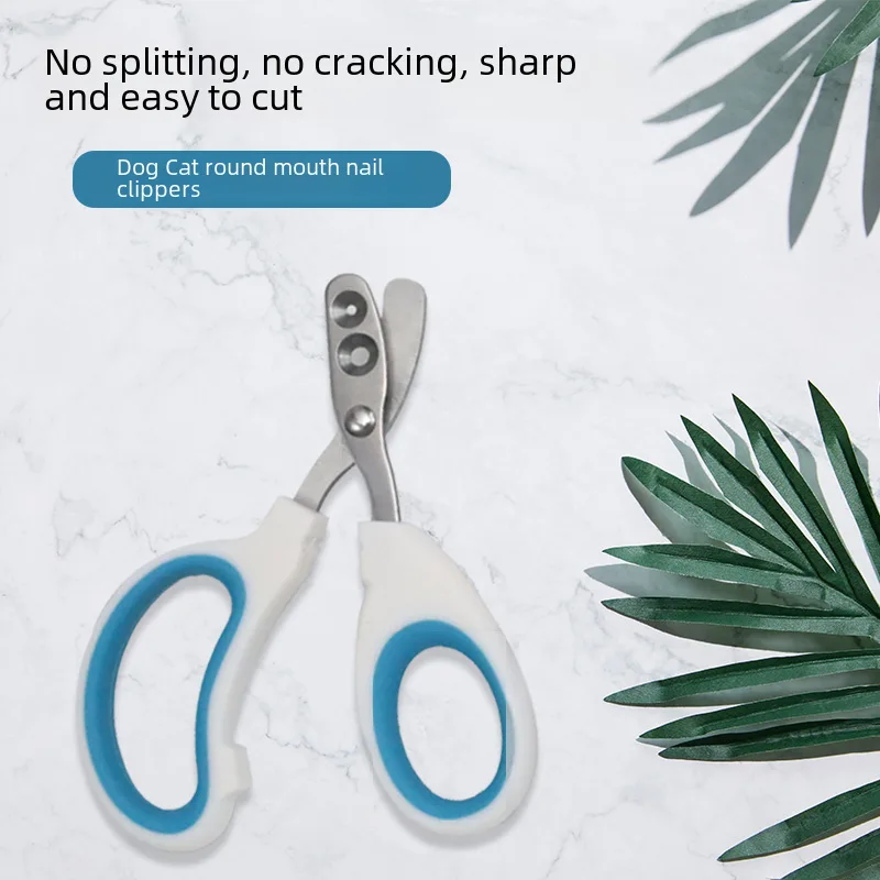 Cats and dogs universal double-hole small blind scissors do not hurt the blood line round hole nail clippers cat nail clippers p