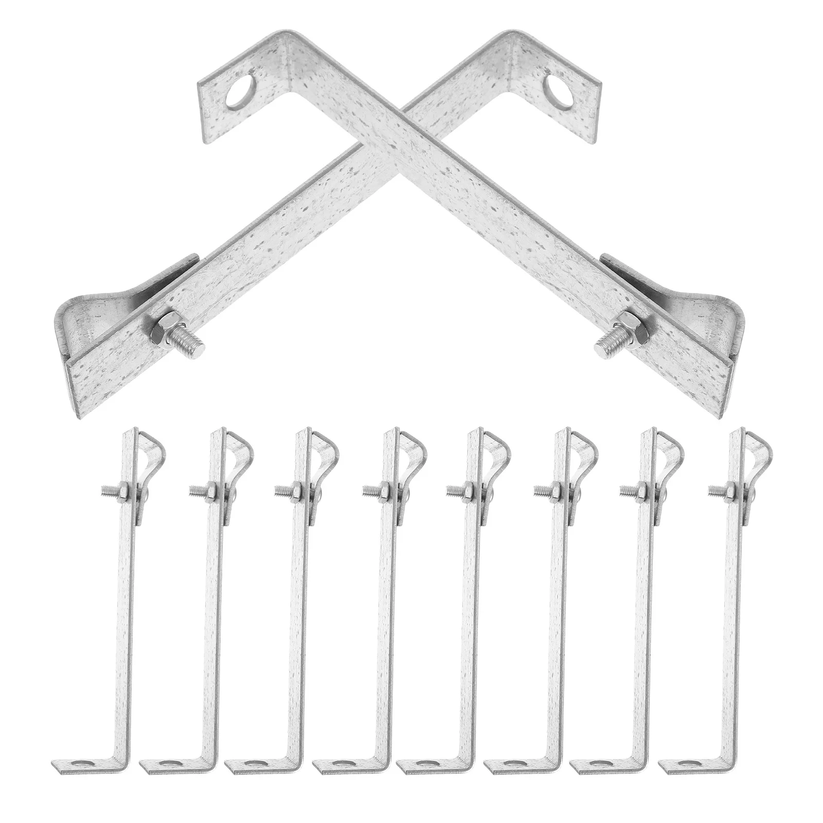 10 قطعة بين قوسين الحماية المجلفن L-شكل الزاوية اليمنى مشابك كابلات التأريض مقاطع لوحة طاقة شمسية إدارة الأسلاك