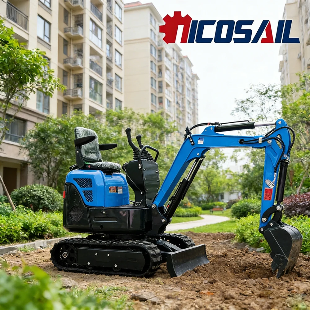 

Multi functional tailless 1-ton household farm garden agricultural crawler compact mini excavator