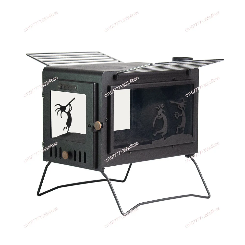 

Multi - Function Tent Stove & Portable Butane Gas Stove - Camping Wood Burning Stove for Heating, Boiling Water & Tea Making