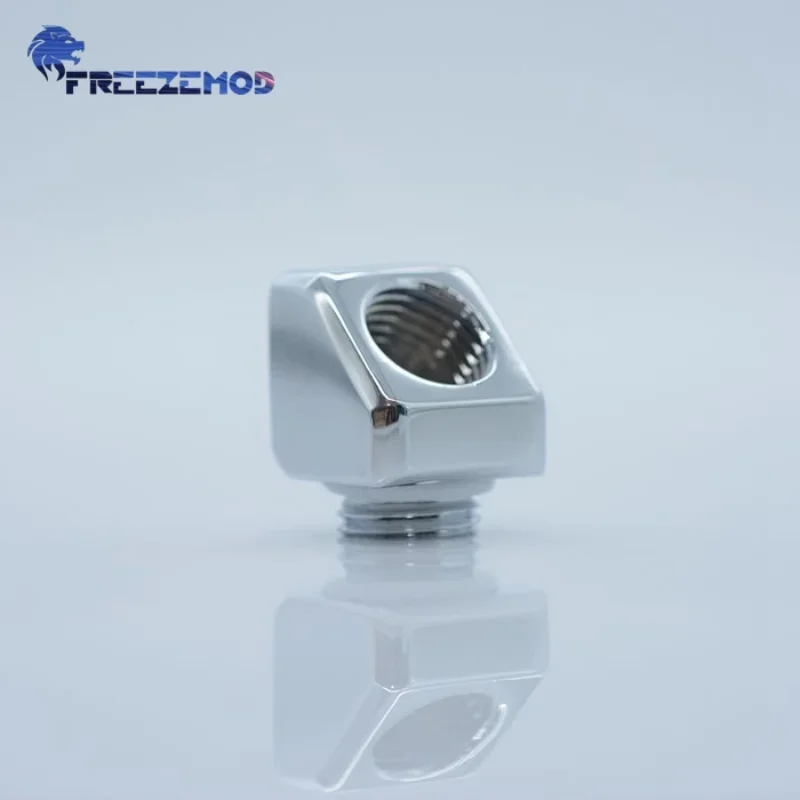 FREEZEMOD Computer Water Cooling 45 Degree Reversing Elbow Angle G1/4'' Copper PC Connector