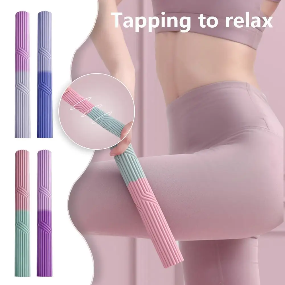 Silicone Non-slip Hind Leg Exercise Muscle Massage Resistance Stick Wrist Strength Training Massage Tool