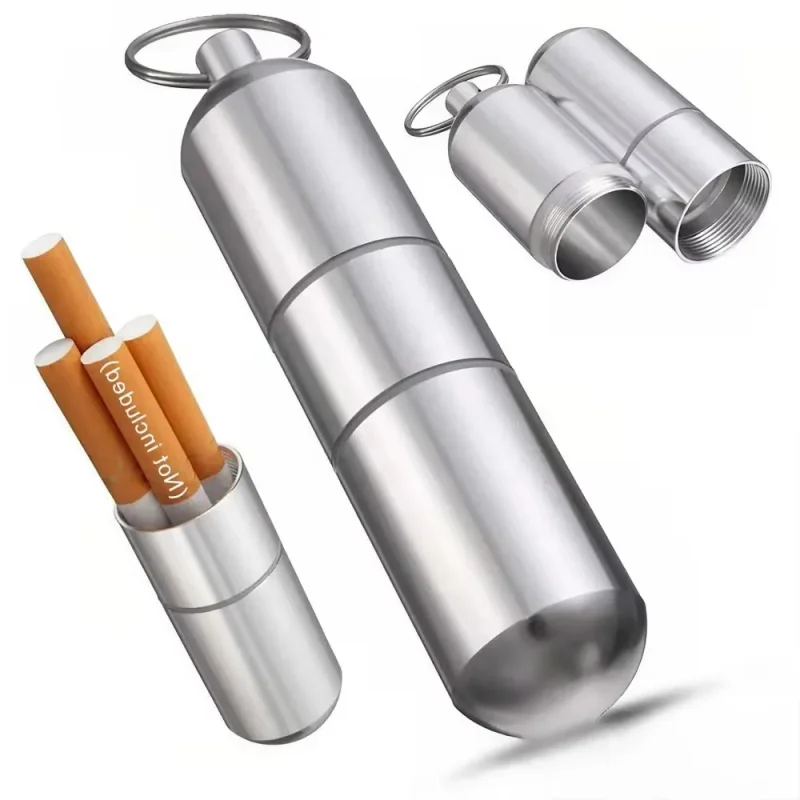 กล่องใส่บุหรี่แบบพกพาขนาดเล็ก ปี 2026 ทำจากโลหะผสมอะลูมิเนียม สำหรับใส่บุหรี่แบบหนาและบาง