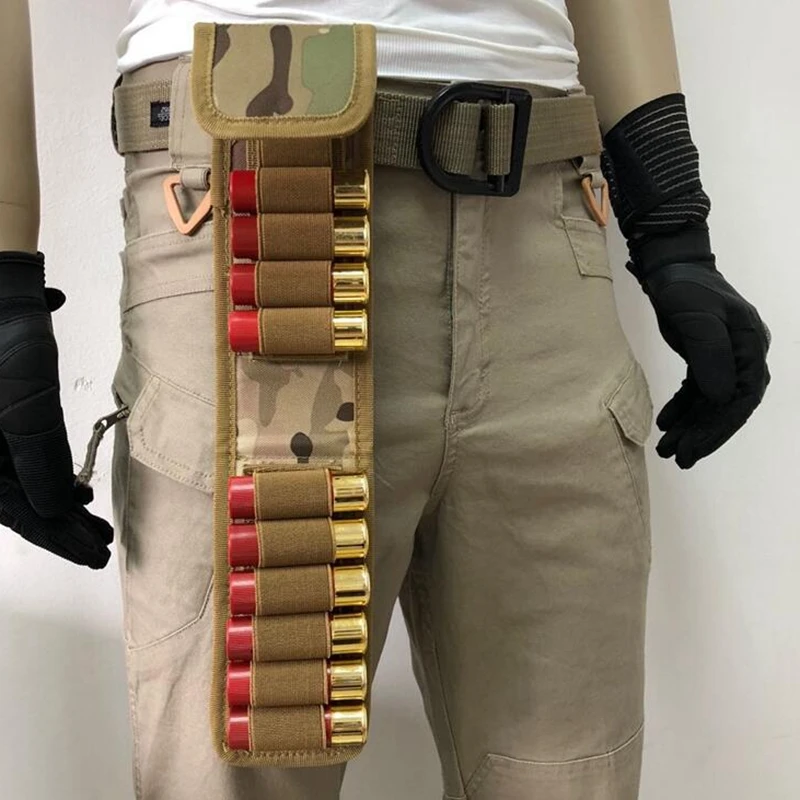 Tactical 12 caliber ammunition shell bracket foldable shotgun magazine hunting accessory Mag bag waist bag