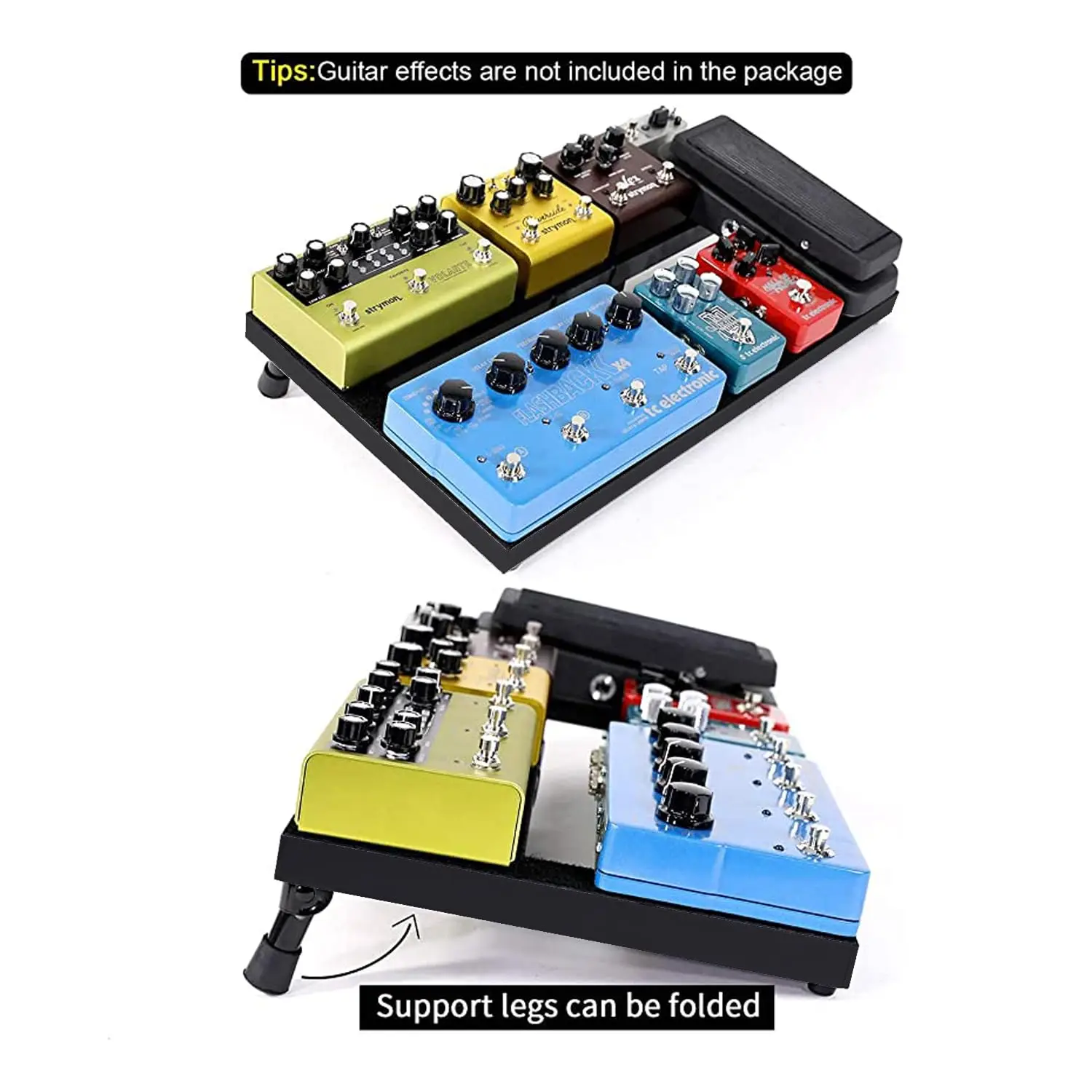 Ghost Fire Customized Unique Foot Stand Guitar Pedal Board Case SPL-04 Pedalboard Guitar Effect Pack With Carry Bag