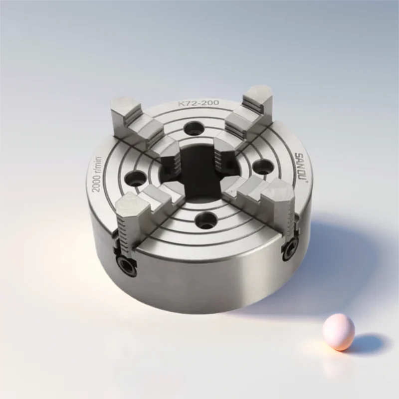 Lathe Chuck 200mm SANOU Brand 4 Jaw Chuck K72-200 4 Jaw Independent Manual Chuck For Bench Lathe