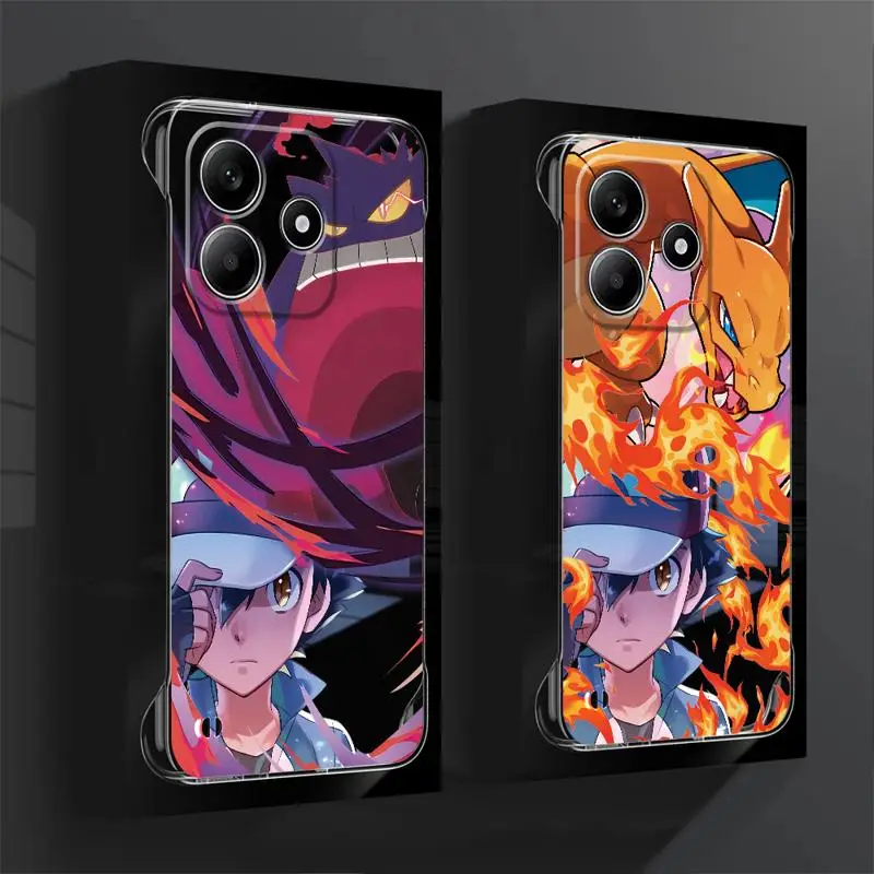 phone case for Redmi note 14 pro plus cases 13 5g 12Pro 13pro 10 12 borderless cooling clear funda P-Pikachu Gengars Charizard