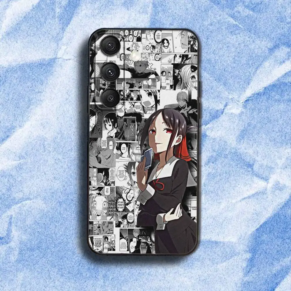 Custodia per telefono K-Kaguya-s Sama per Samsung S 25,24,23,22,30,21,10,9,Ultra,Plus,Lite,FE,4,5G Custodia morbida nera