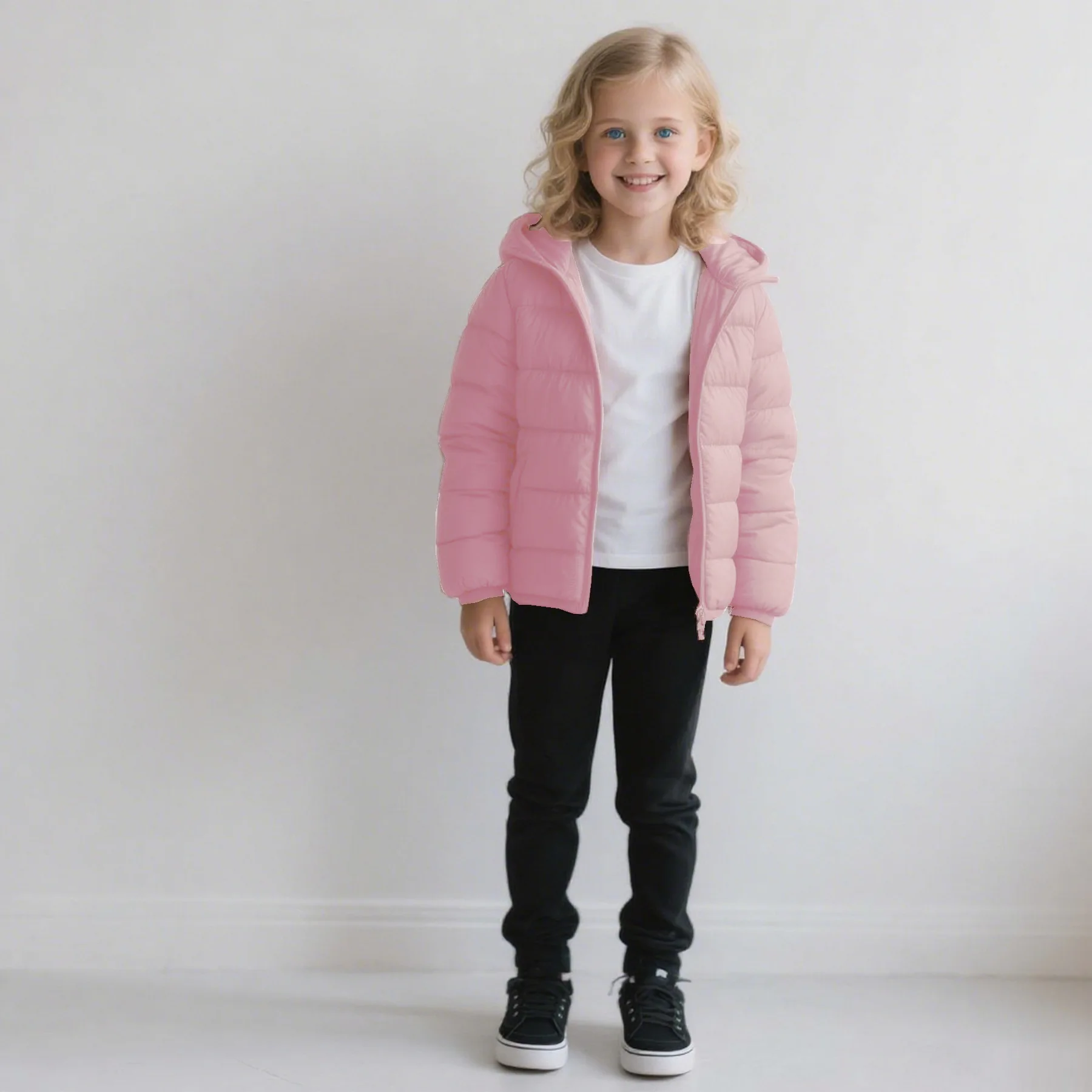 الخريف والشتاء الفتيات سترة بلون موضة الأولاد معطف الدفء الفتيات ملابس خارجية هدية عيد ميلاد 2-8 سنوات ملابس أطفال جديدة