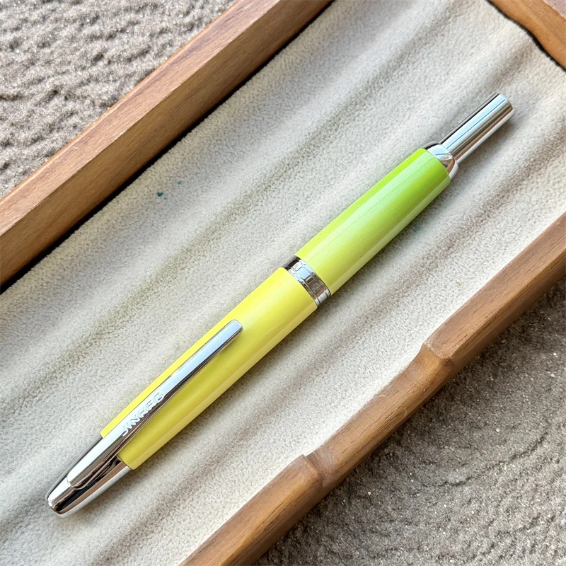 Limited Edition Color ! Jinhao 10 Retractable Press Fountain Pen EF/F Nib with Ink Converter Writing Gift Pen, Gradient Green