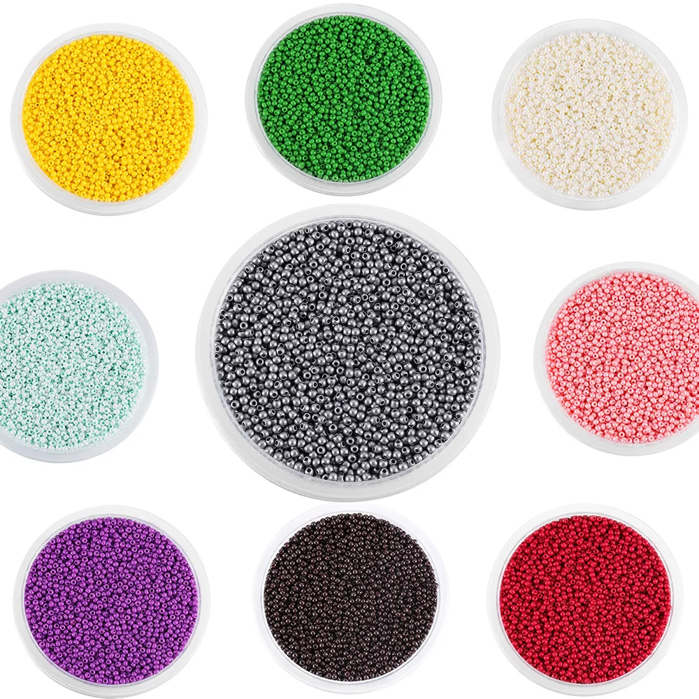 2mm Charm Glasperlen tschechische Glasperlen kleine runde lose Perle für DIY Schmuck machen Ohrringe Armband