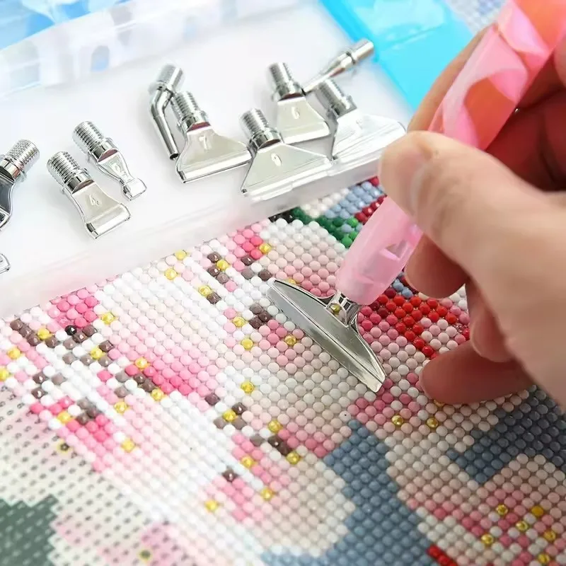 HOMFUN New Threaded Bits Accessories Embroidery Pen，Diamond Painting Dot Drill Tool，Multifunctional Metal Screw Thread Tips