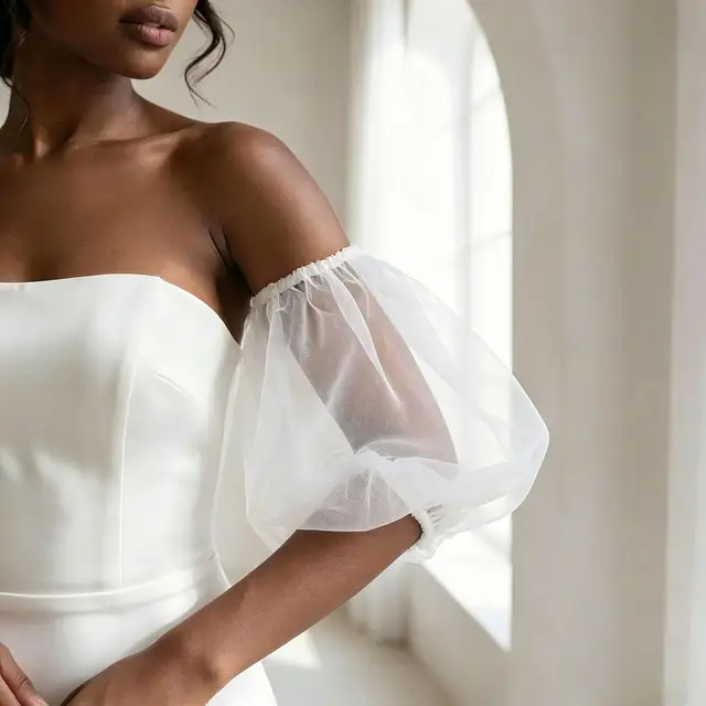 Elegant Pearl Over-sleeves for Women Detachable Sleeves Marriage Dress Accessories 6