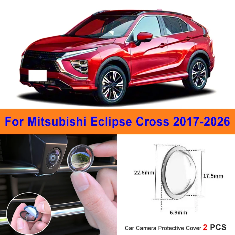 

360 Reverse Image Car Camera Cover Anti-Scratch PC Lens Protector Stickers For Mitsubishi Eclipse Cross 2017-2026 2Pcs