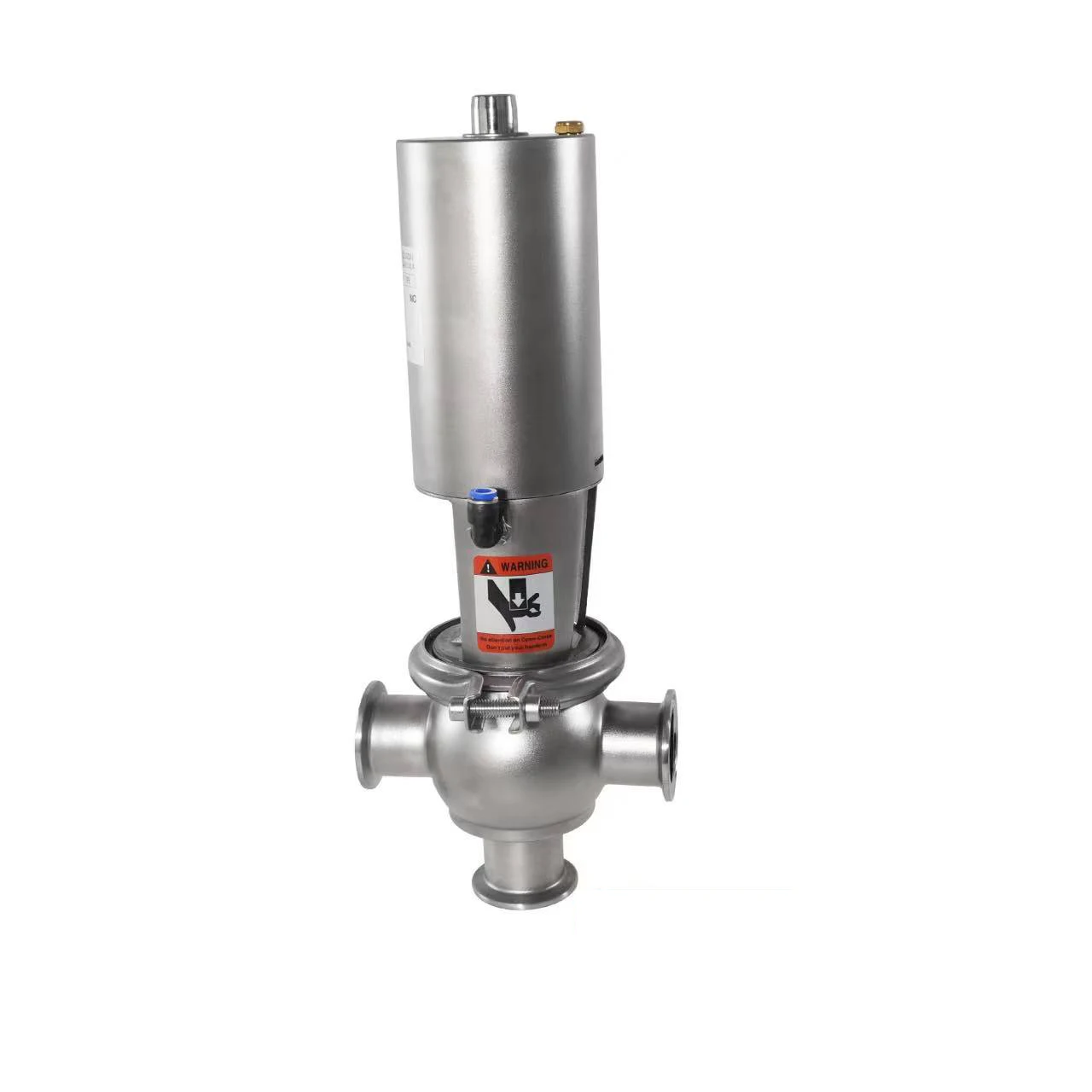 304/316L Stainless Steel Pneumatic Globe Valve T-Type Flow Direction Switching Valve Three-Way Globe Valve Shutoff Valve