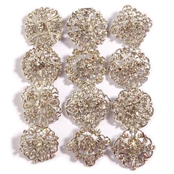 3CM 1.18inch Brooch Pin Rhinestone Diamante Crystal Flower Brooches for Wedding Bridal Bouquet DIY Accessories Party Dress Kits