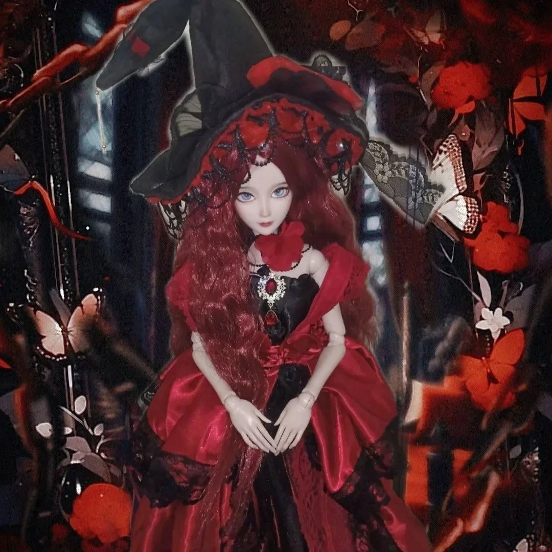 

Кукольная одежда 1/3 1/4 1/6 BJD юбка, красно-черное платье в стиле Лолиты