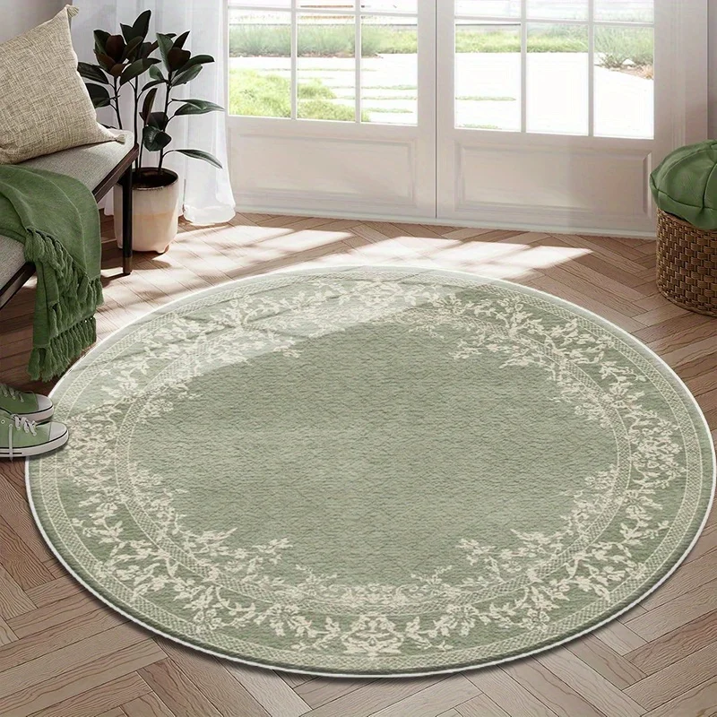 Vintage Botanical Frame Graphic Floor Carpet Durable Entrance Rug For Coffee Shop Office Supermarket Store Entryway