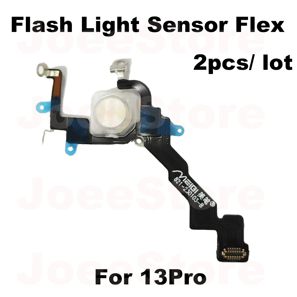 2pcs Flash Light Sensor Flex Cable For iphone 12 13 14 Pro Max Mini Plus LED Proximity Distance Ambient Light Flex Repair Parts