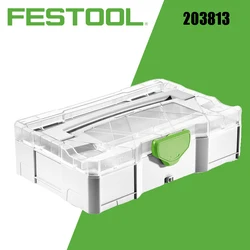 FESTOOL 203813 SYS Mini T-Loc Systainer Dustproof Anti Fall Measures Hard Shell Clear Lid Parts Storage Box