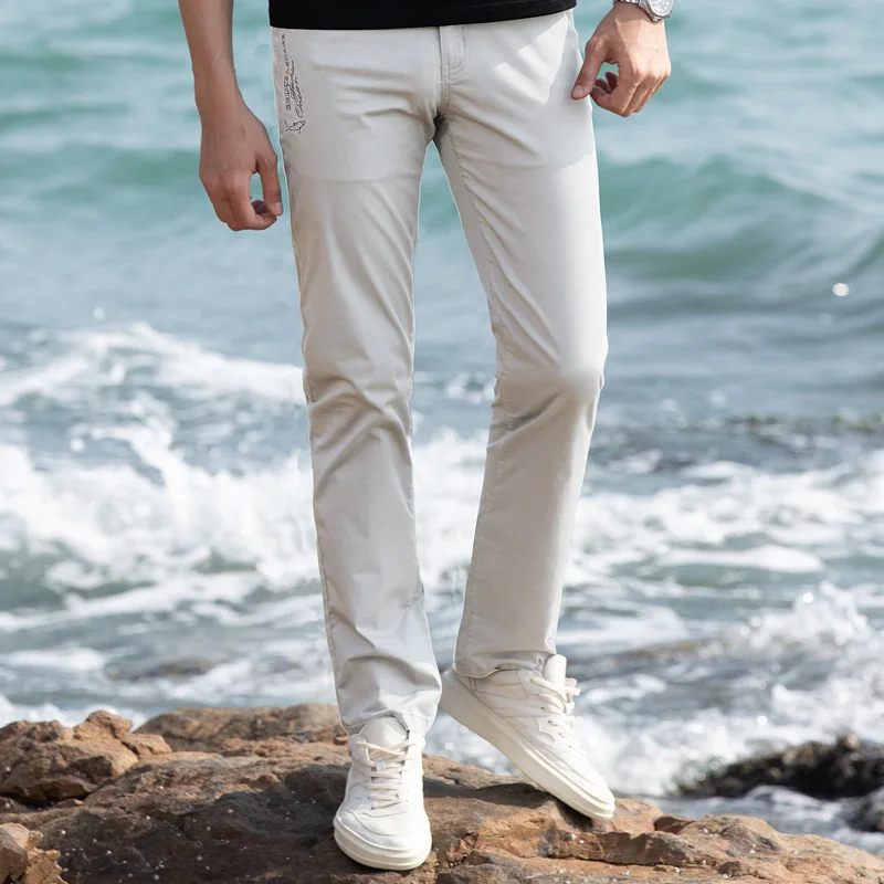 New Summer Men's Pants Bruce&Shark Casual Fashions Golf pants Men Straight Leg Loose Style stretching Men trousers Big Size