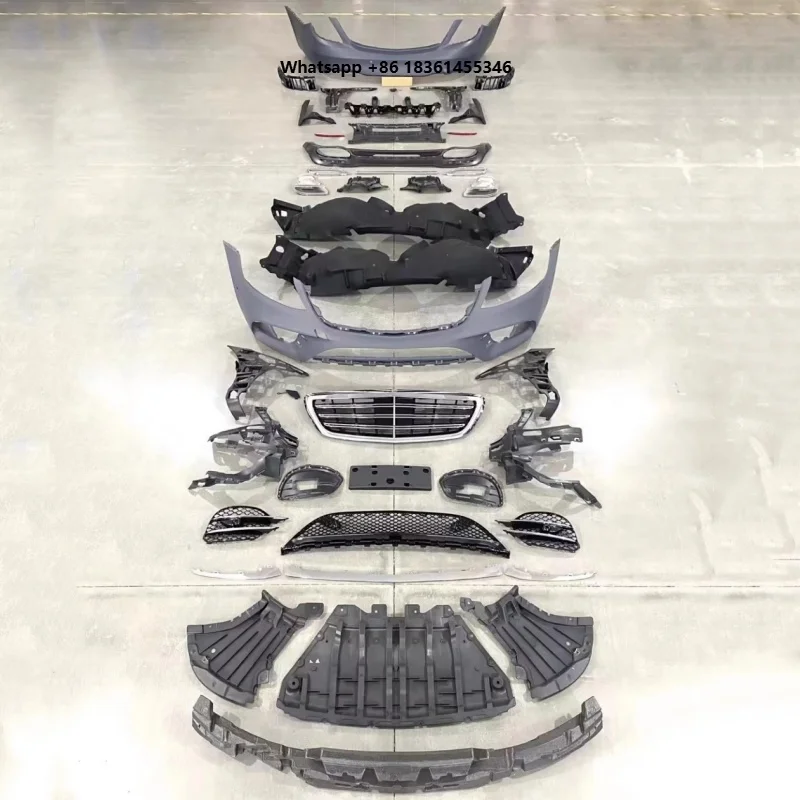 For Body KitsW222 S300 S320 14-20 Modify to S450 Style Front Rear Bumper Grille Assembly