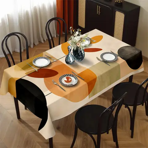 1pc Modern Morandi Duplex Abstract Art - Leaf Geometric Pattern - Suitable for Restaurantszyc