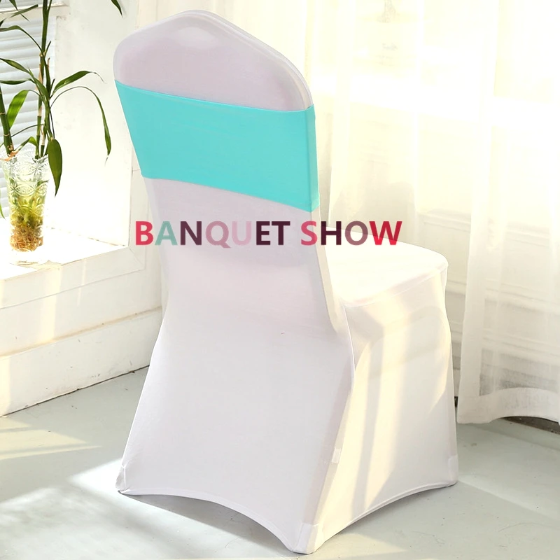 18x35cm Spandex Lycra Chair Sash Stretch Bow Band for Wedding Party Banquet Hotel Dinner - Luxury Romance Decorative Accessory