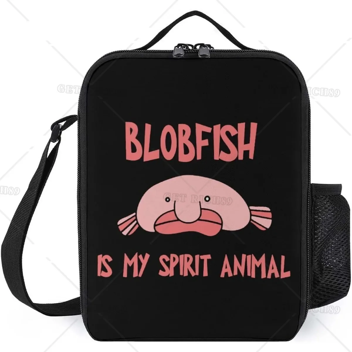

Портативная сумка для обеда Blobfish Is My Spirit Animal для женщин и мужчин, офисная изолированная холодная сумка для обеда, сумка-холодильник для еды, сумка через плечо