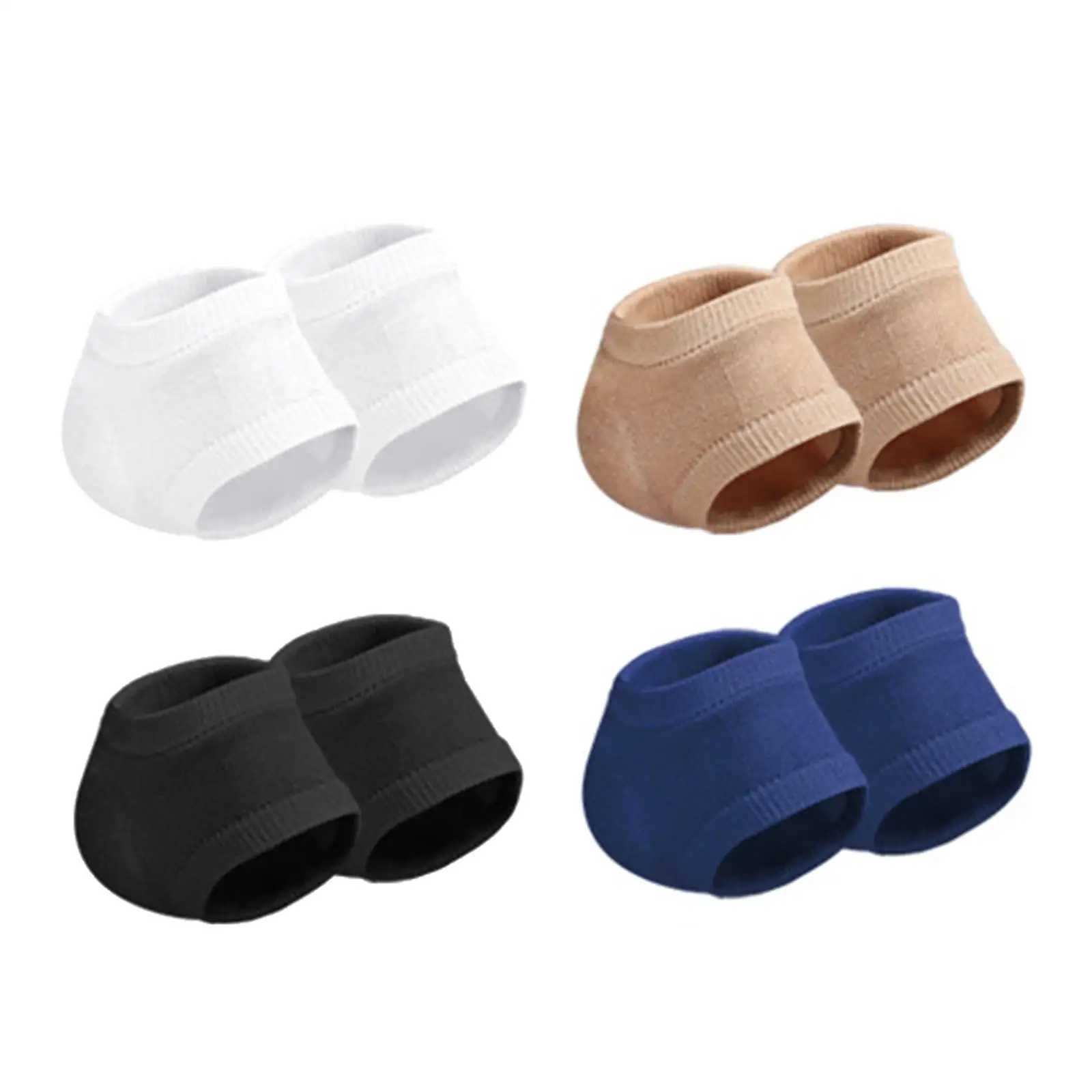 2 Pieces Moisturizing Socks for Men Women Size Lightweight Open Toe Comfortable Washable Heel Pads