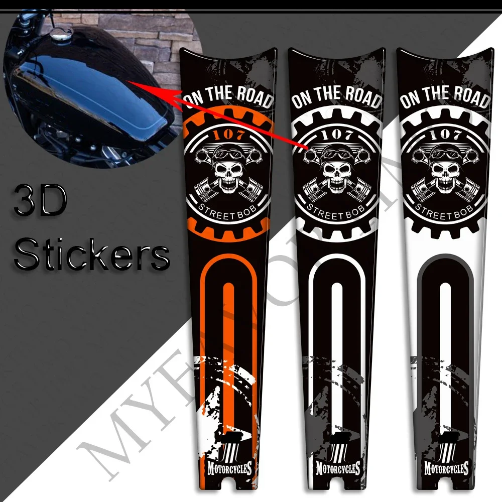 For Harley Davidson Street Bob FXBB 107 M8 Motorcycle Stickers  Protector Tank Knee Pad Side Grips Gas Fuel Oil Kit