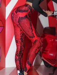 Seksi Tayt Kadın Yılan Baskılı Leggins Yoga Pantolon Yeni Sıcak Spor Salonu Yüksek Bel Sıska Gotik Egzersiz Spor Pantolon