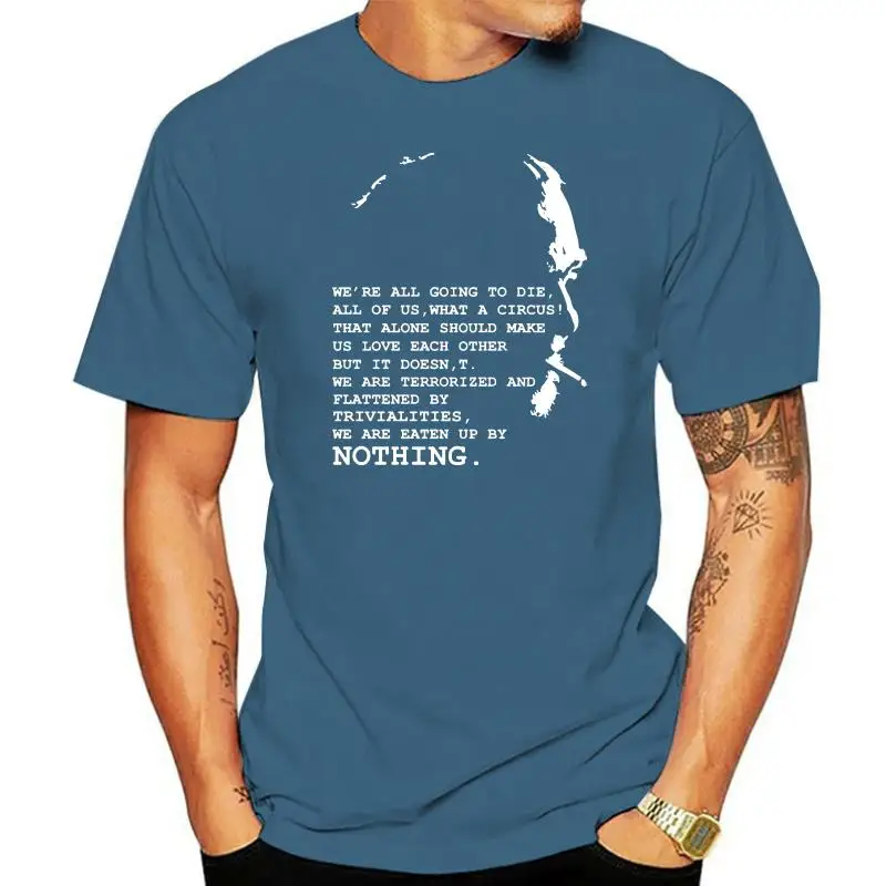 Summer Mens T Shirts Charles Bukowski Short Sleeved Cotton O-neck Plus Size T Shirt For Man Tops Tee