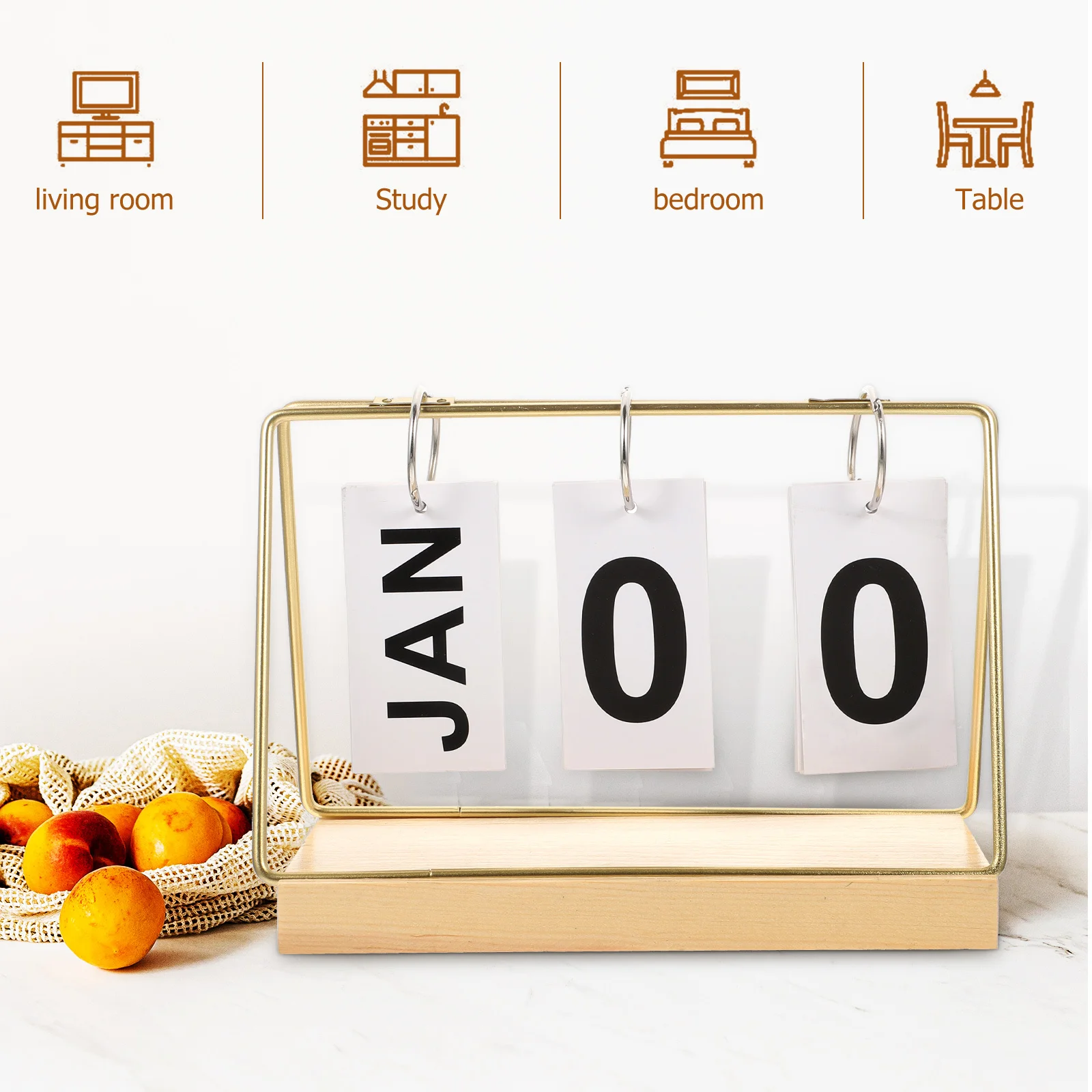 

Деревянный настольный календарь, стильный практичный блок-календарь обратного отсчета, декоративное украшение для рабочего стола для декора офисного стола