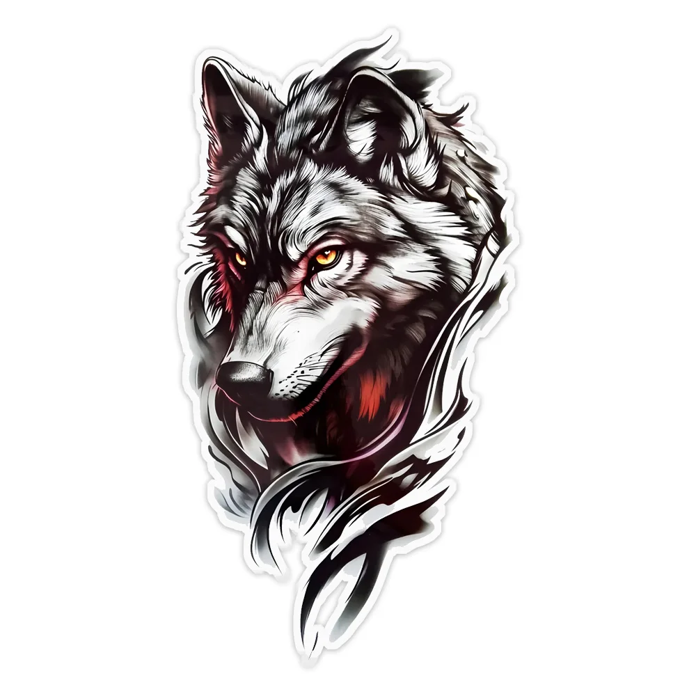 Hаклейка на авто Волк, Wolf Decal Waterproof Car Sticker Decal for Bumper,Window,Laptop,Motorcycle,Truck