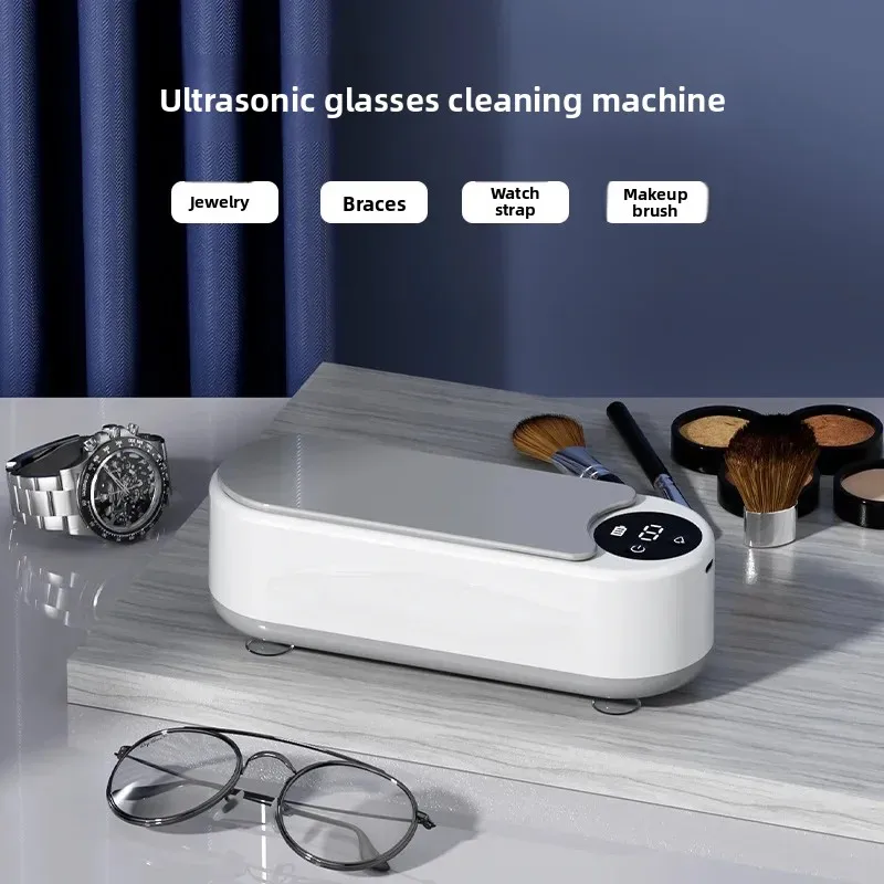 

New Ultrasonic Cleaner Household Mini Cleaning Box Vibration Washing Machine for Glasses Jewelry Watch Braces Stain Removal