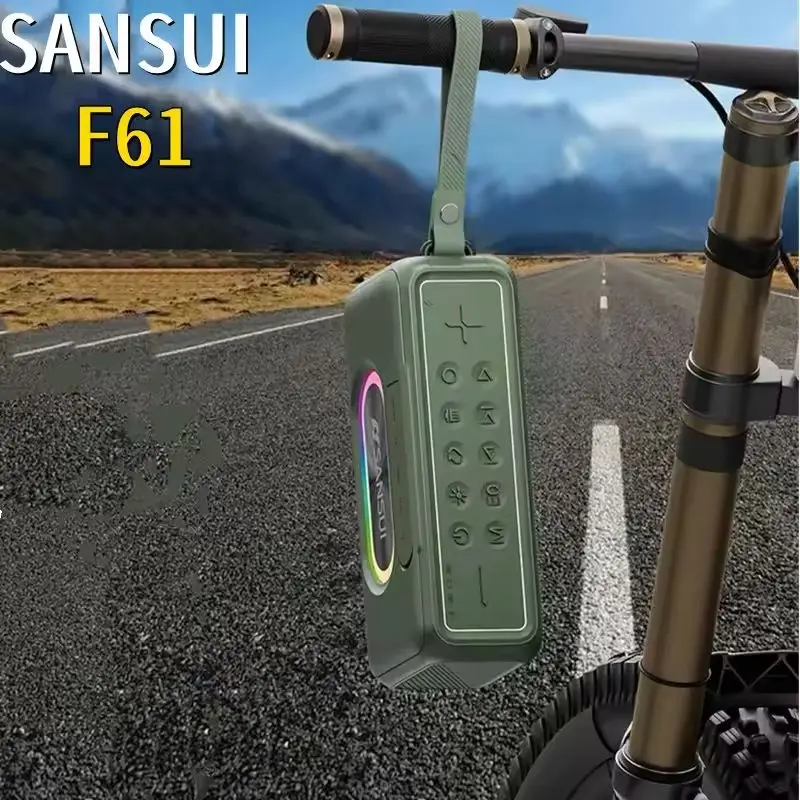 

Портативная беспроводная Bluetooth-колонка SANSUI F61, FM-радио, светодиодный дисплей, рекордер, громкая связь, музыкальный плеер, поддержка TF/U диска/AUX