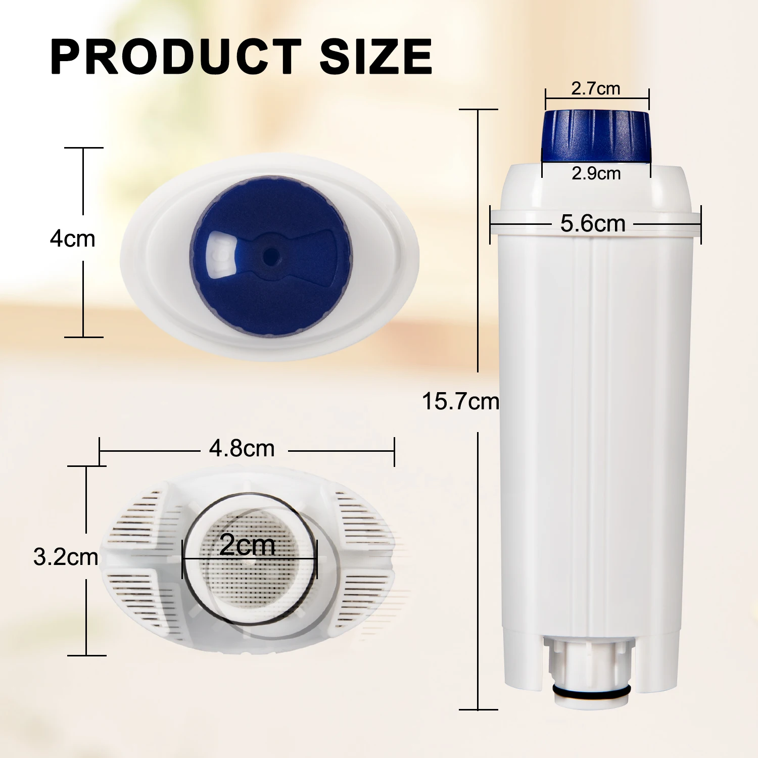 1/2/3/4/6/8/10 Uds filtro de repuesto de café para cafetera Delonghi serie Magnifica s Dinamica, ECAM, ESAM, ETAM