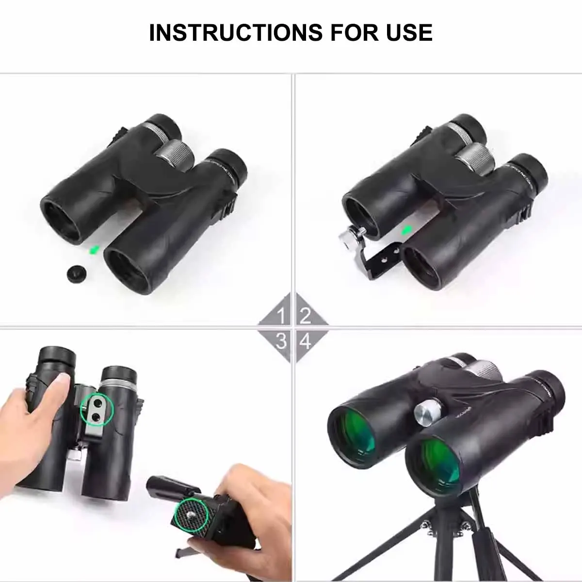 All Metal Binoculars Conversion Bracket Adapter Holder Tripod for Binoculars - Durable Mounting Stand for Optimal Viewing