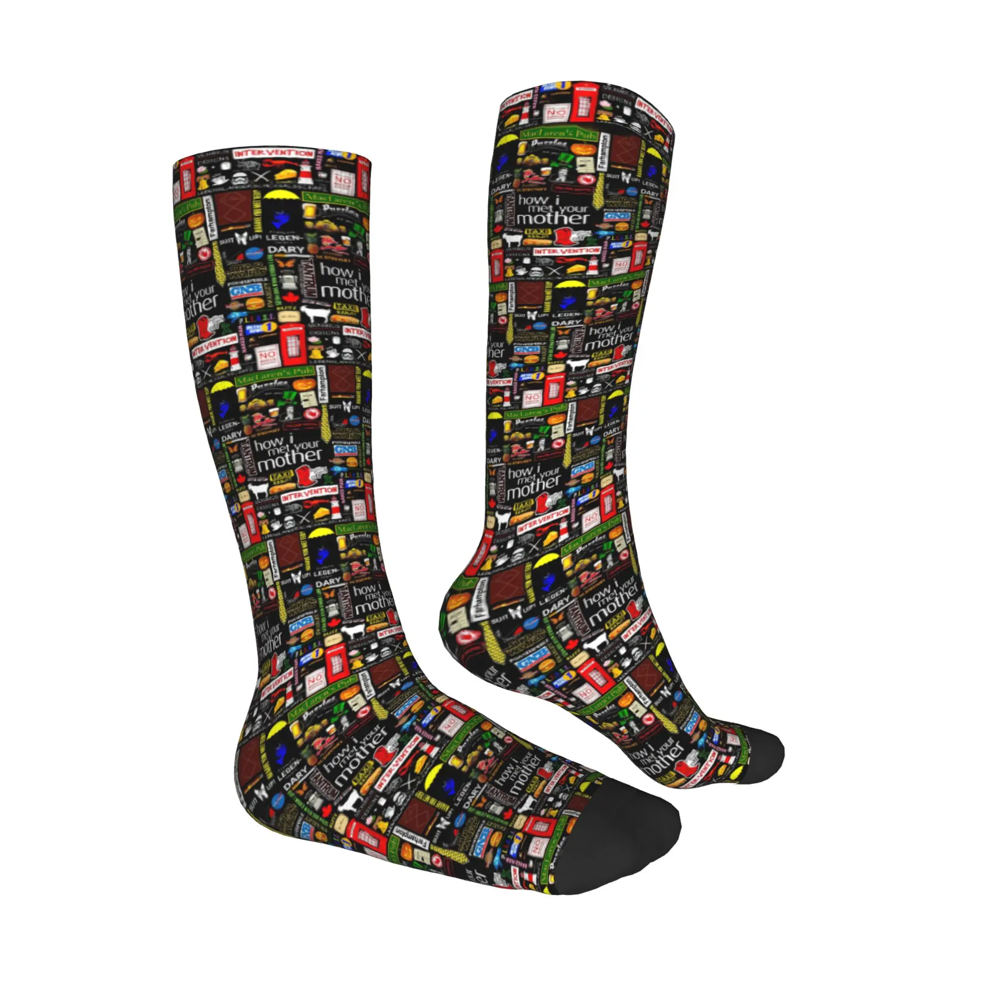 オールシーズン クルー ストッキング ハウ・アイ・ミット・ユア・マザー ソックス 原宿 クレイジー ヒップホップ ロングソックス アクセサリー メンズ レディース ギフト