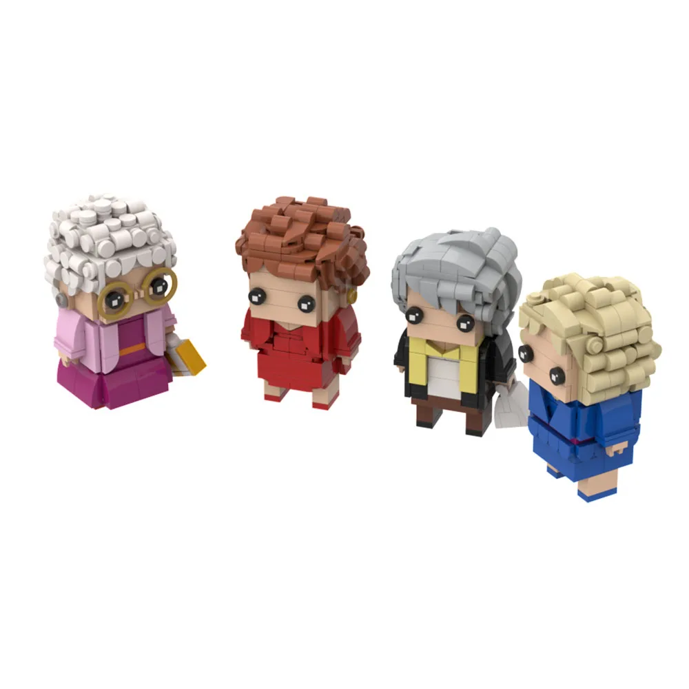 MOC Golden Girls Building Blocks Set Personaggi del programma televisivo degli anni '80 Regalo perfetto per la nostalgia per i fan Kit modello adulto