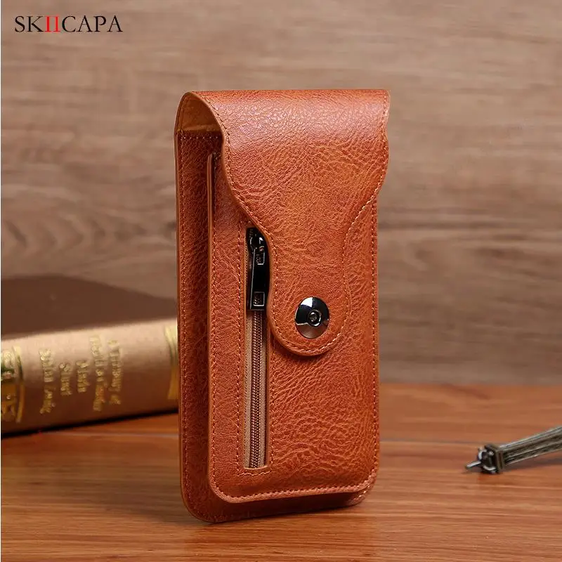 Leather Wallet Phone Case For Samsung Galaxy M54 M53 M52 M42 M40 M80S M62 M60S M40S M33 M32 M31 Phone Pouch Belt Clip Waist Bag