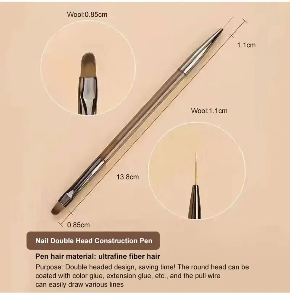 9PCS Nail Brush Liner DIY Painting Pen Manicure Acrylic Drawing Brush for Nail Art Design Nails Tip Display Painting Tool 썸네일 5