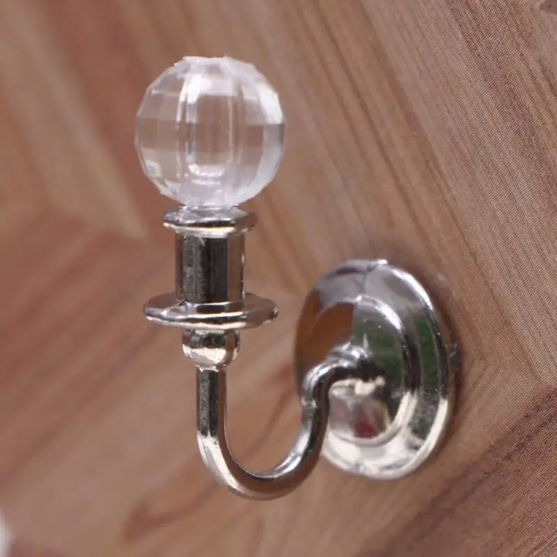 محاكاة مصغرة الكريستال الجدار ضوء نموذج تمثال ل 1/12 دمية ديكورات منزلية غرفة نوم المشهد عرض الملحقات A2UB