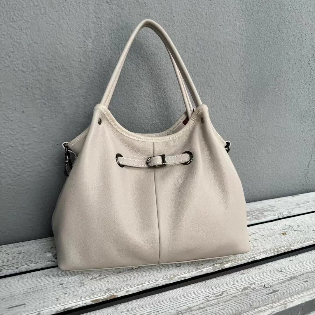 

2025 Layer Cowhide Natural Drop Large Capacity Women's Bag Fashion Simple Shoulder Oblique Bag Women Designer Luxury Bag