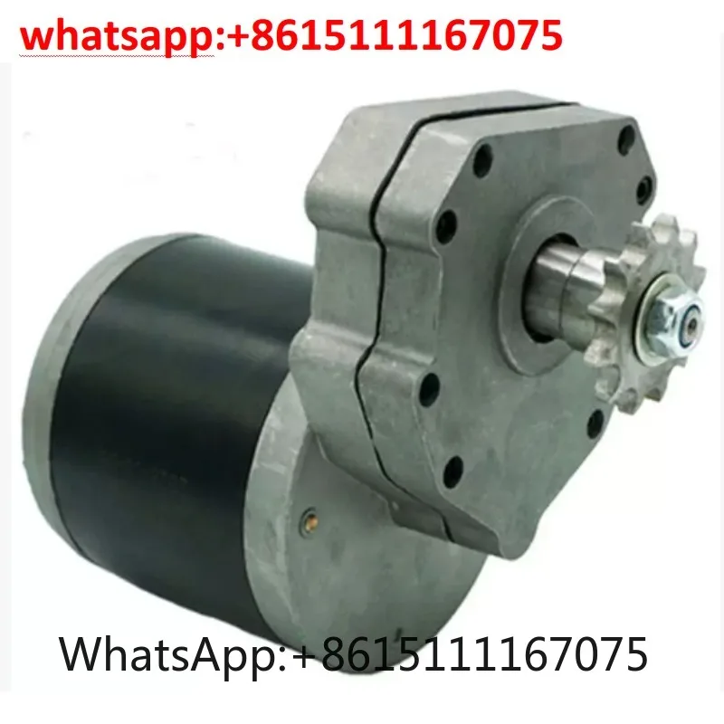 12V 600W 45rpm DC Motor Equipped With Sprocket, 60V Available Farm Rotary Tiller Fertilizer Applicator Electric Roller Motor