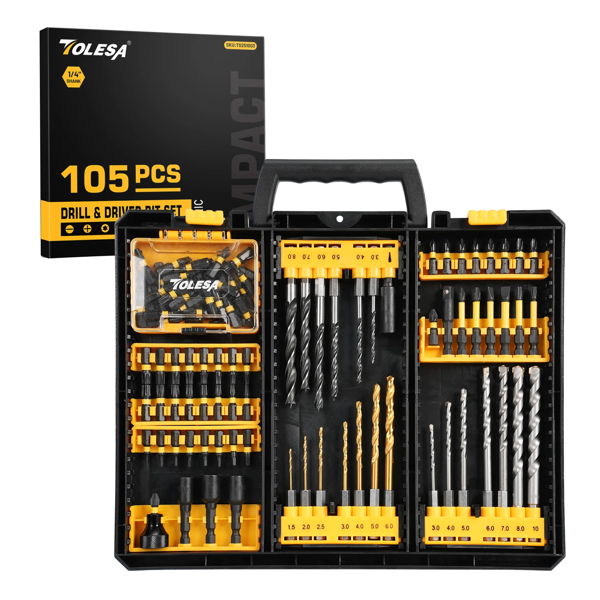 tolesa-screwdriver-bit-set-105pcs-drill-bit-set-with-nut-driver-socket-adapter-and-magnetic-holder-for-multi-functional-use