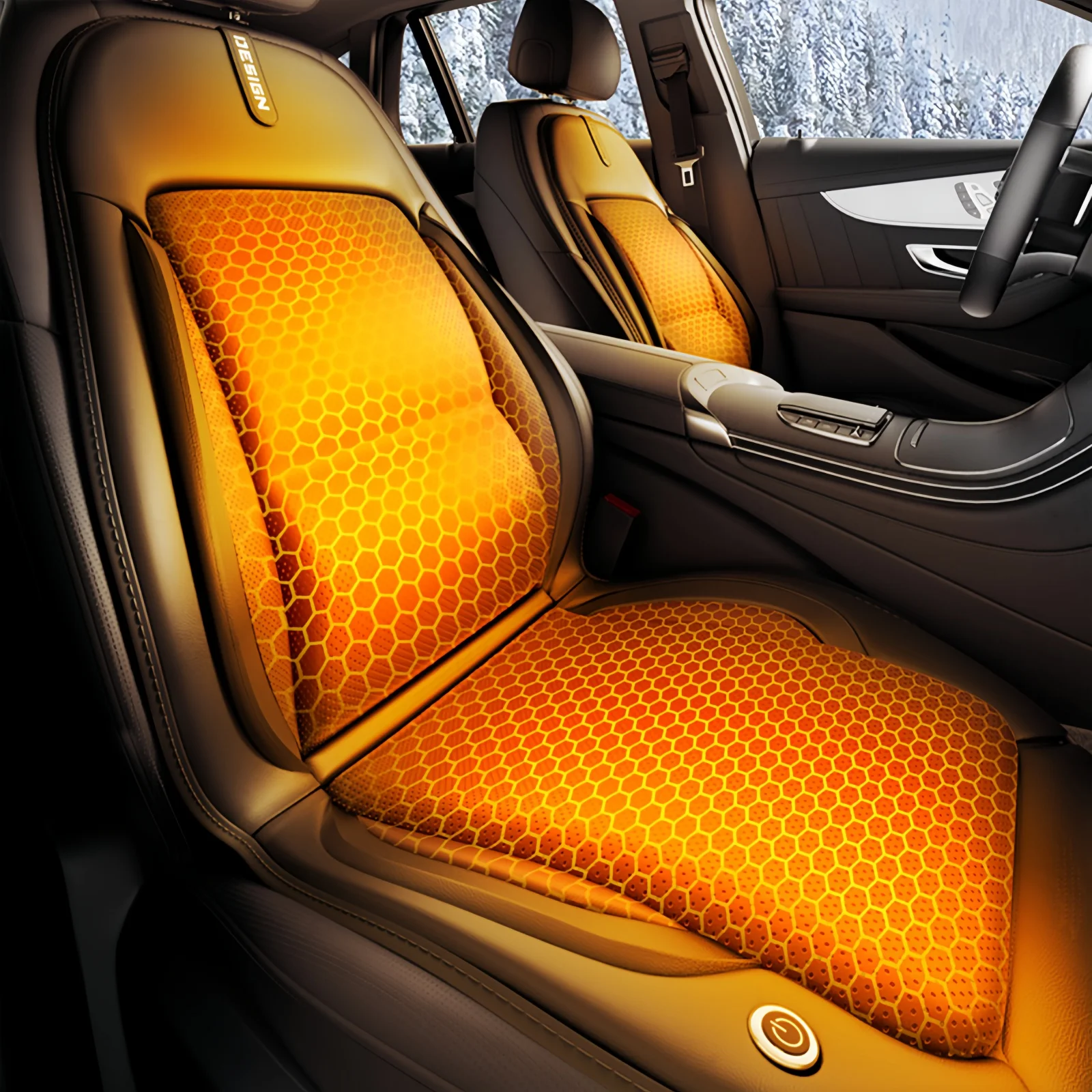 

Heated Car Seat Cushion for Winter Carbon Crystal Graphene Memory Foam Car Seat AI Intelligent Temperature Control