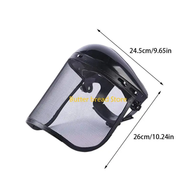W89C Face Shield voor slijpen en landschapsarchitectuur Clear Visors Face Guard Impact Resistant Protective Safety Helmet Hat
